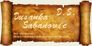Dušanka Šabanović vizit kartica